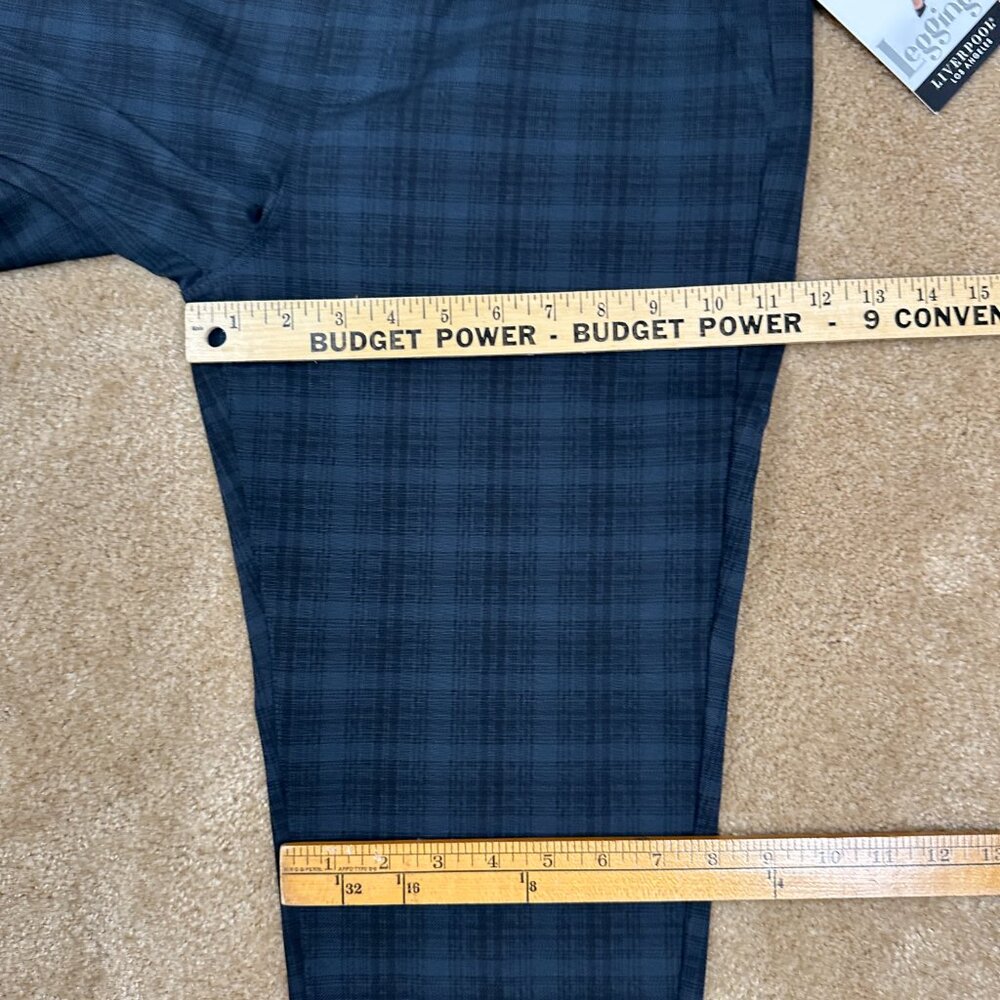 Liverpool NWT Kennedy Printed Skinny Pant Leggings Navy Plaid 14P / 32 Blue - Picture 8 of 8